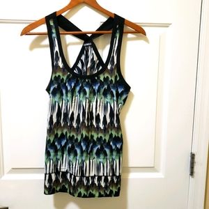 Multicolor racer back top XS